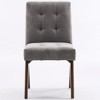 YOUNIKE Modern Upholstered Chair Dining Room Armless Kitchen Chairs Set of 6 Linen Fabric Chair Vanity with 4.7" Thick Cushion Wood V-Leg - 4 of 4