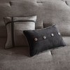 Gulches 7 Piece Faux Suede Comforter Set Grey Queen - 4 of 4