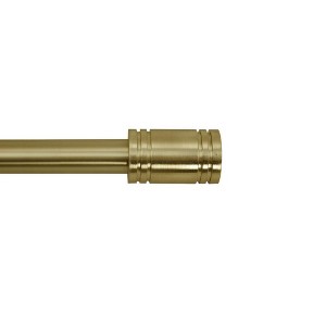 Versailles Lexington Ringlets Steel Heavy Duty Curtain Rods for Windows Set 86" - 144" Gold - 1 of 4