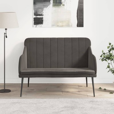 vidaXL Bench Dark Gray 43.3 in.x29.9 in.x31.5 in. Velvet