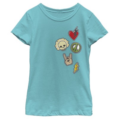 Girl's Lost Gods Rock N' Roll Patches T-shirt : Target