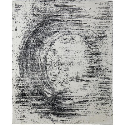 Coda Modern Abstract Black/White Area Rug