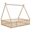 YOOCOZZ Full Size Tent-shaped Bed with Safety Guardrails and Door - 3 of 4
