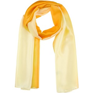 INSPIRE CHIC Women's Gradient Color Satin Colorful Lightweight Soft Scarves 1Pc - 1 of 4