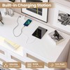 6-Drawer Rattan Dresser with LED Light & Charging Station, Modern Double Chest for Bedroom - 4 of 4