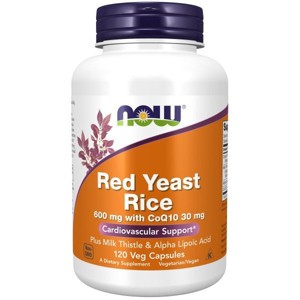 Red Yeast Rice 600 mg with CoQ10 30 mg by Now Foods  -  120 VegCap - 1 of 3