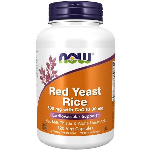 Red Yeast Rice 600 mg with CoQ10 30 mg by Now Foods  -  120 VegCap - image 1 of 3