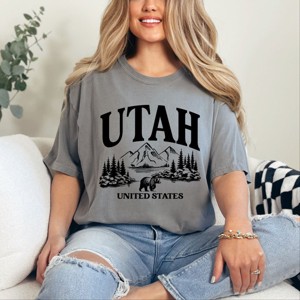 Simply Sage Market Utah Forest Scene Garment Dyed Tee - 1 of 4