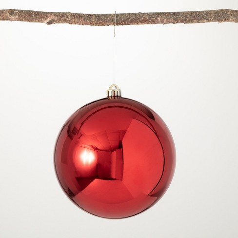 Alert Red Shatterproof Christmas Long Drop Ornament 12.5 inch (320mm)