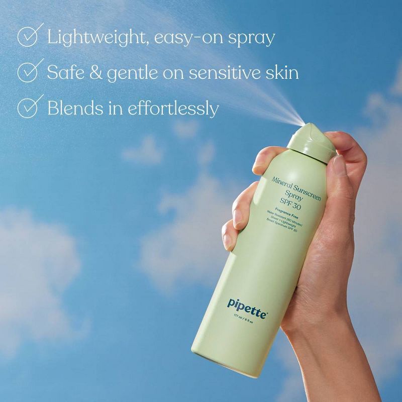 Pipette Mineral Sunscreen Spray - SPF 30 - 6 fl oz, 5 of 10