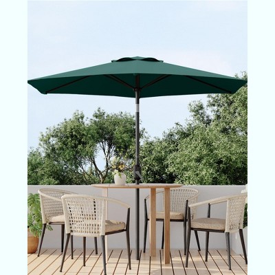 Garvee 7.5FT Outdoor Patio Umbrella, Outdoor Table Umbrella with Push Button Tilt and Crank, 6 Sturdy Ribs UV Protection for Garden, Pool