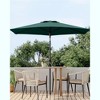 7.5FT Patio Umbrella Outdoor, Market Umbrella, Table Umbrella with Push Button Tilt and Crank, 6 Sturdy Ribs UV Protection Waterproof - 2 of 4