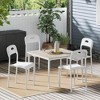 Dining Chairs Set of 4, Stackable Modern Kitchen Chairs, Plastic Dining Room Chair with Metal Legs - 4 of 4