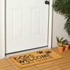 Juvale Dog Coir Doormat, Dogs Welcome People Tolerated, Natural Outdoor Door Mat for Porch (30 x 17 In) - 2 of 4