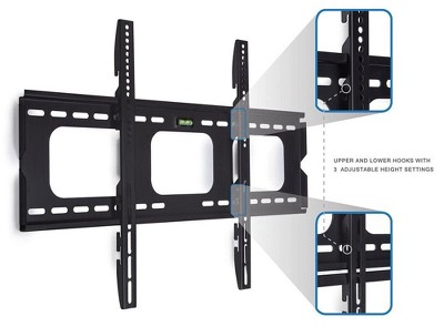 Black Steel Low-Profile TV Wall Mount for 32-60 inch Screens
