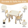 2025 New Height Adjustable Toddler Table and 2 Chairs Set, Kids Table and Chairs Set, Non-Slip Legs, Kids Activity Table for Home, Nursery - 3 of 4