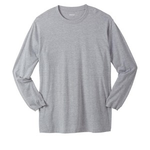 KingSize Shrink-Less Lightweight Long-Sleeve Crewneck Pocket T-Shirt - 1 of 4