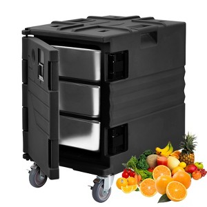 95QT Catering Food Warmers with Swivel Casters, Insulated Food Carrier for 6 Full-Size Pans, Hot Box for Catering, for Camping, Restaurant - 1 of 4
