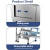 62" Stainless Steel Dog Grooming Bathtub, Pet Bathing Station with Left Side Door, Stairs, Faucet & Sprayer for Large Dogs - 4 of 4