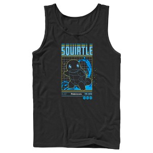 Men's Pokemon Squirtle Retro Grid Tank Top - 1 of 4