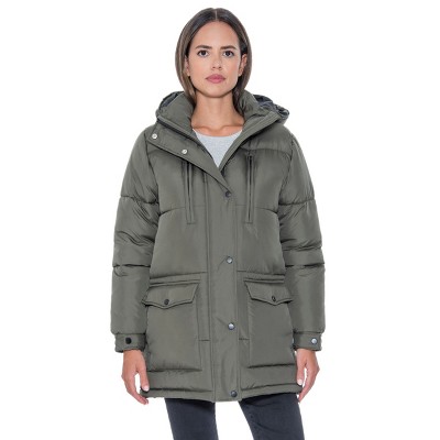 Women's Winter Puffer Parka Coat - S.E.B. By SEBBY