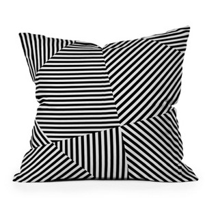 18"x18" Three Of The Possessed Dazzle New York Square Throw Pillow Black/White - Deny Designs - 1 of 3