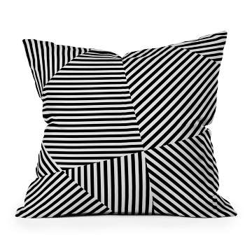 18"x18" Three Of The Possessed Dazzle New York Square Throw Pillow Black/White - Deny Designs
