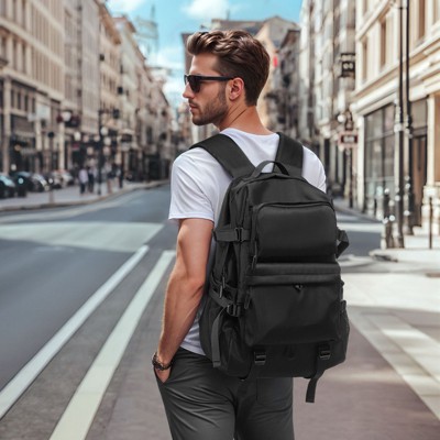 Unique Bargains Men Women Water-Resistant Large Capacity Laptop Backpack Black — фото 3