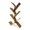 42.5in Tall Modern Bamboo Bookshelf with 5 Angled Tiers and Open Display Shelves for Bedroom or Home Office-3irtyhousy - 3 of 4