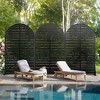 TUYOHW Metal Privacy Screen Outdoor, Decorative Privacy Panels, Freestanding Privacy Screen for Patio, Garden, Pool (White Square) - 4 of 4