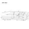 NicBex L-shaped Modular Sectional Sofa with Removable Back Cushions and 3 Pillows for Living Room,Apartment,Office,Beige - image 3 of 4