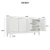 NicBex Buffet Cabinet with Storage and Arched Grooved Doors,Modern Sideboard Cabinet with Handle Free Design,Storage Cabinet for Living Room,White - 3 of 4