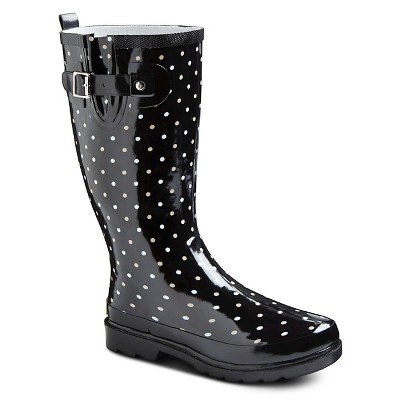 polka dot rain boots