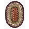 Earth Rugs Jute Placemat 13"x19", Burgundy & Mustard Braided Table Mat, Rustic Farmhouse Dining Accent - 2 of 3