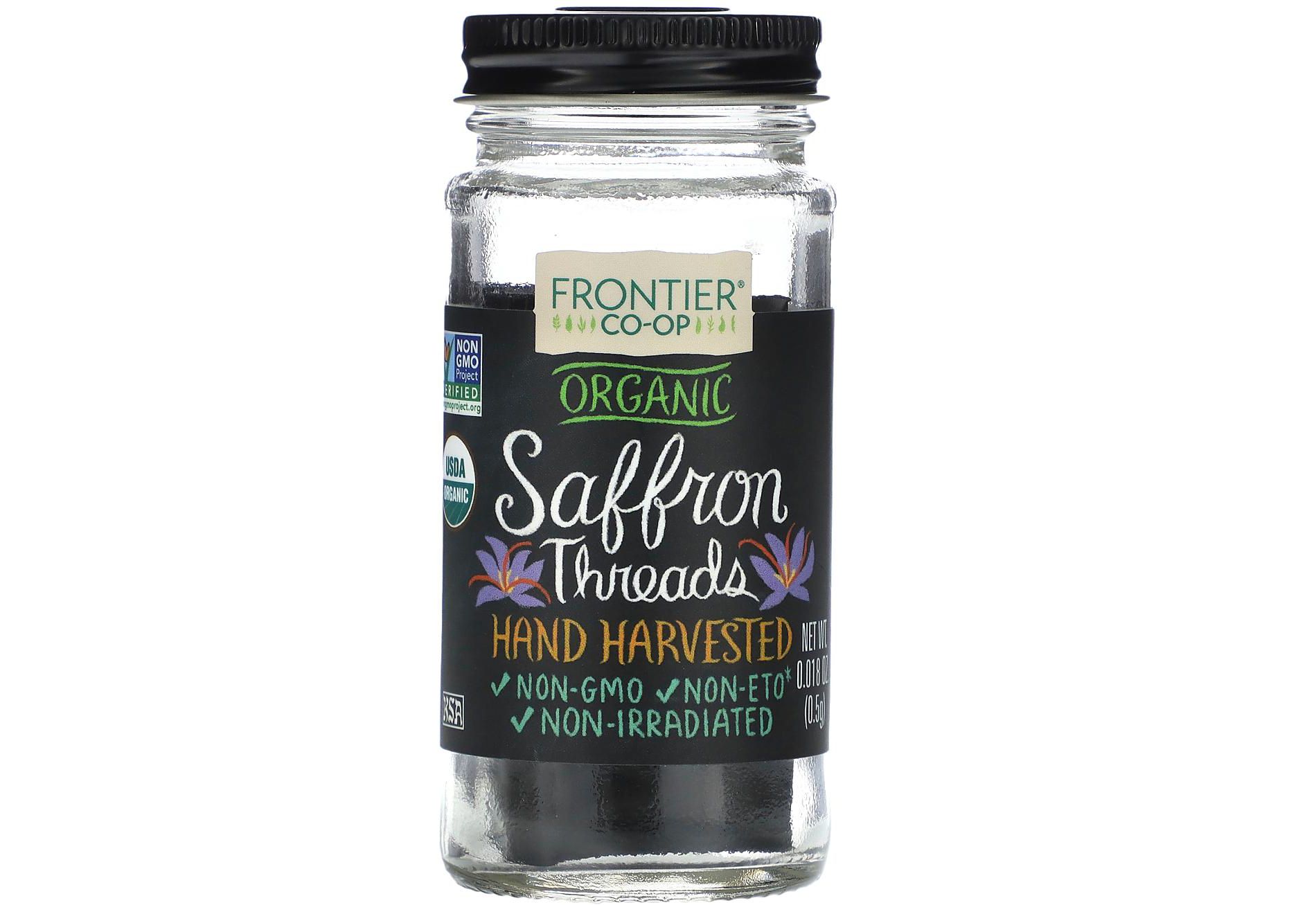 Frontier Co-op Organic Saffron Threads, 0.018 oz (0.5 g)
