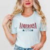 Simply Sage Market Statue Of Liberty America Front And Back Short Sleeve Tee - 3 of 4