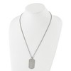 Black Bow Jewelry Stainless Steel Lasered Philippians 4:13 Dog Tag Necklace, 24 Inch - 3 of 4