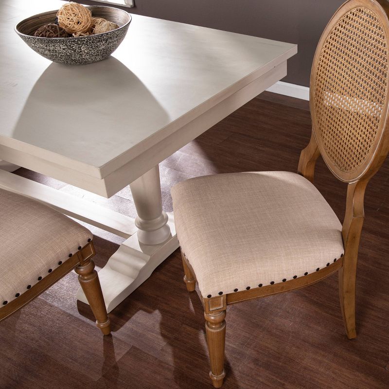 Set of 2 Nista Upholstered Dining Chairs Natural/Cream - Aiden Lane, 3 of 8
