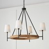Capital Lighting Jonah 4 - Light Chandelier in  Light Wood/Matte Black - 3 of 4