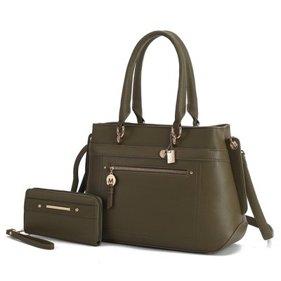 MKF Collection Gardenia Vegan Leather Women’s Tote Bag & Wallet by Mia K