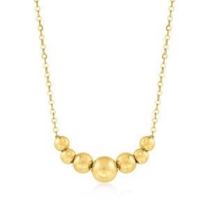 Ross-Simons Italian 14kt Yellow Gold Graduated Bead Necklace - 1 of 3