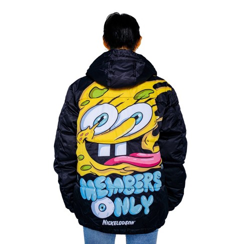 Members Only x Nickelodeon Black Reversible Puffer Jacket
