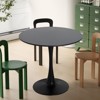 Sapphtopaz Dining Table Kitchen Table Round Dining Table Tulip-style Bar Table with Pedestal Base for Kitchen, Small Spaces - 4 of 4