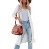Clearlove Women's Ultra-Long Open Front Knit Duster with Side Vents Flowing Layering Essential for Transitional Seasons - 2 of 4