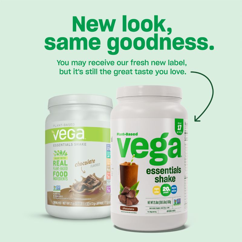 Vega Essentials Plant Based Vegan Protein Powder Shake - Vanilla - 21.9oz, 4 of 8