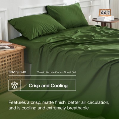 Storm Gray Long Staple Cotton Percale Duvet Cover Set