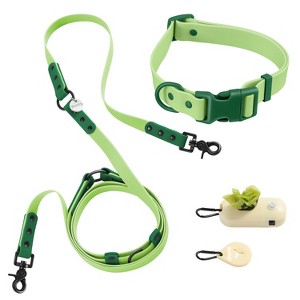 THE LICKER STORE Luna 8FT Adjustable 6-in-1 Waterproof Hands-Free Leash and Collar with LED Flashlight, Bag Dispenser, and Poop Bag Holder - 1 of 4