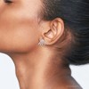 Pompeii3 1 Ct Diamond Burst Studs Womens Huggie Earrings 14k White Gold Lab Created - 4 of 4