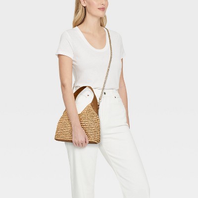 Сумки Universal Thread Straw Mini Slouchy Shoulder Bag - Universal Thread™ Natural — фото 2