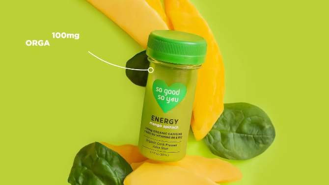 So Good So You Energy Mango Spinach Organic Cold-Pressed Juice Shot - 1.7 fl oz, 2 of 8, play video